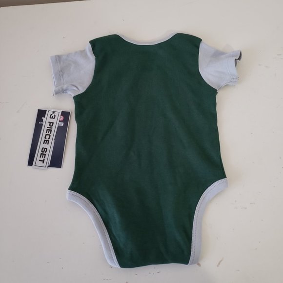 Michigan State Spartans One Piece Creeper Baby Infant 12 Months Set Green NWT - Picture 4 of 14